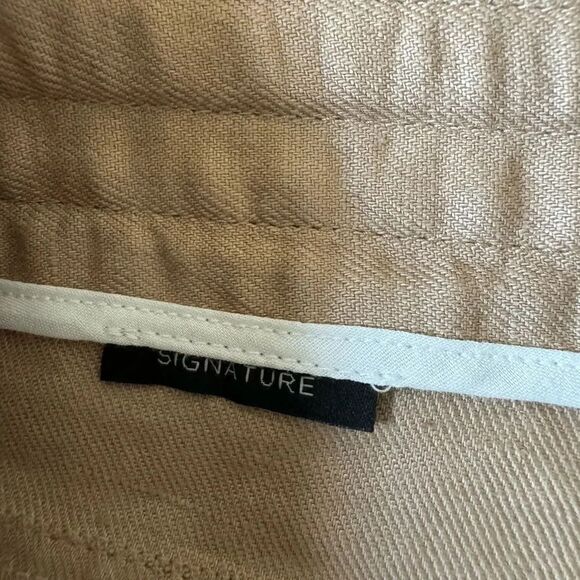 TALBOTS Women's Roll Cuff Tie Waist Pants Sz 6 Linen Cotton Blend Casual Safari - Picture 3 of 7